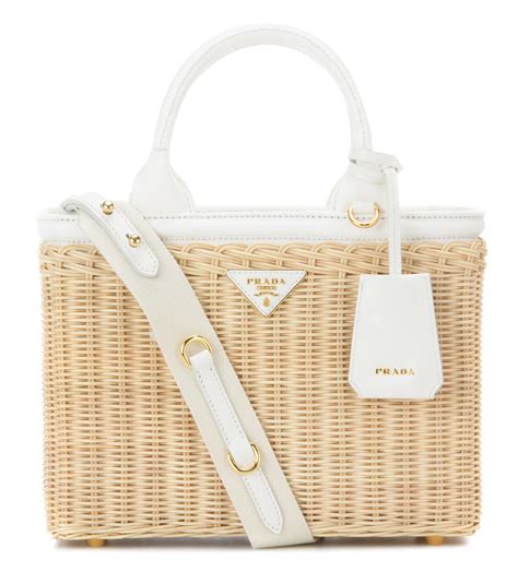 prada rattan beach bag